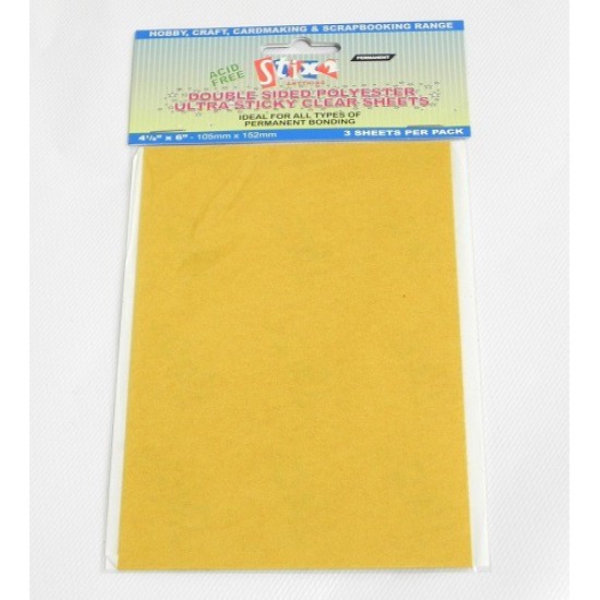Double Sided Polyester Ultra Sticky Clear Sheets
