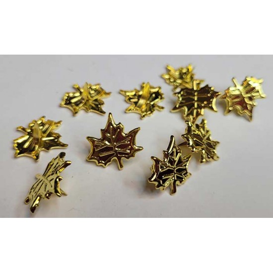 Brads - Small Maple Leaf Gold