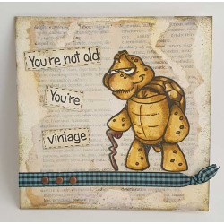 You're Not Old Turtle Rubber Stamp