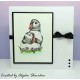 Puffin Love cling mounted Rubber Stamp