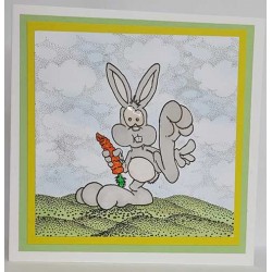 Bigfoot Bunny Rabbit Rubber Stamp