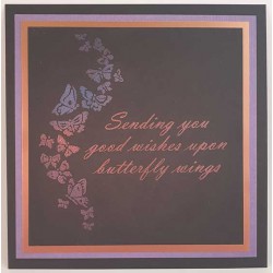 Sending you good wishes upon butterfly wings Cling Rubber Stamp