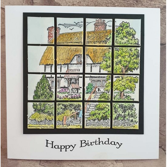 Thatched House Cling Rubber Stamp