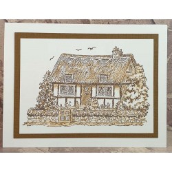 Thatched Cottage Rubber Stamp