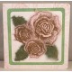 Vintage Rose Head Small Rubber Stamp