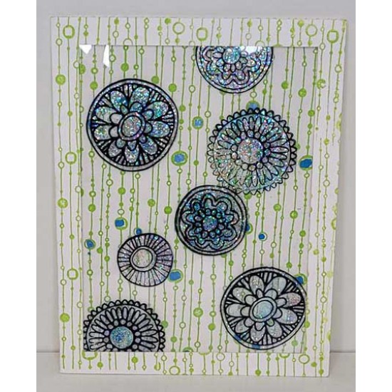 Bead Curtain Cling Rubber Stamp