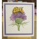 Bee on Thistle Rubber Stamp