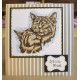 Nuzzling Cats Rubber Stamp