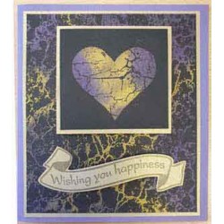 Cracked Heart and Flutters Rubber Stamp Set
