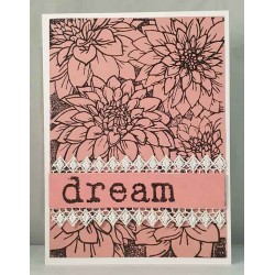 Dahlia Background unmounted rubber stamp