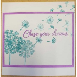 Chase your dreams rubber stamp set