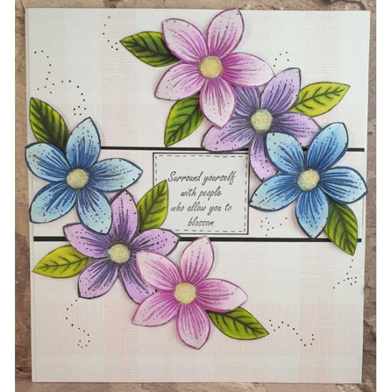 Doodle Blooms Super Sized Rubber Stamps