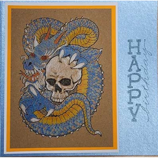 Dragon Skully Cling mounted Rubber Stamp