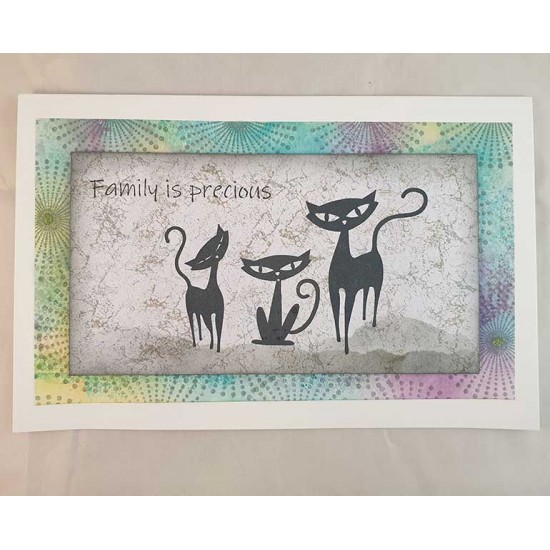 Feline Family Cling Rubber Stamp Set