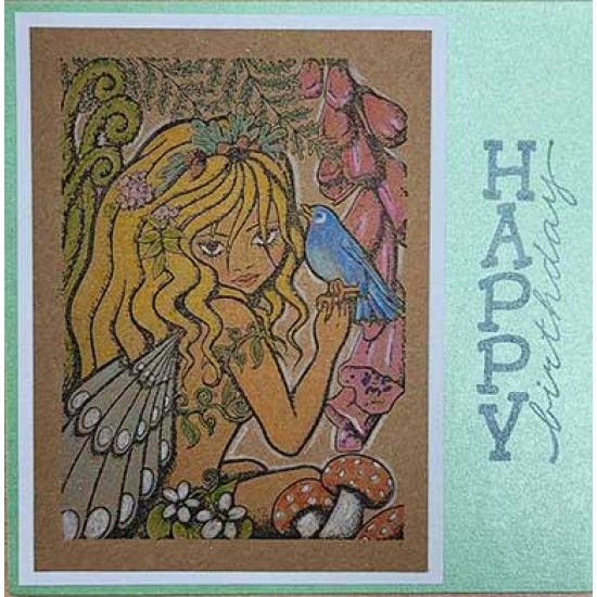 Fern the Forest Fairy Cling mounted Rubber Stamp