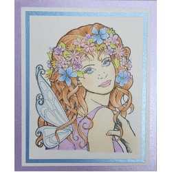 Flower Fairy Cling mounted Rubber Stamp