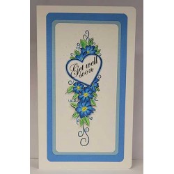 Heart with Flowers Cling Rubber Stamp
