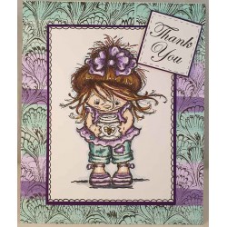 Jessie with Jar Cling Rubber Stamp