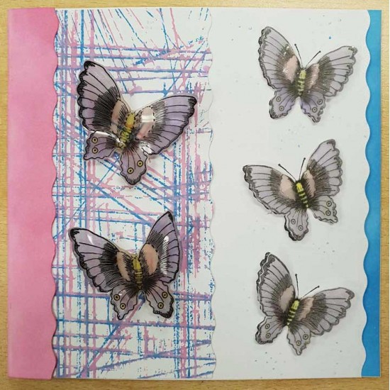 Lucy's Butterfly Large Rubber Stamp