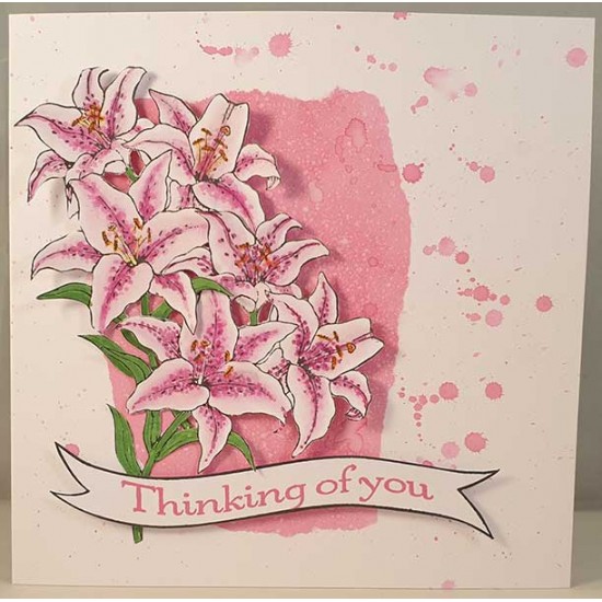Oriental Lily Cling Rubber Stamp