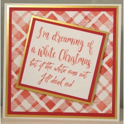 Plaid Background Cling Mounted Rubber Stamp