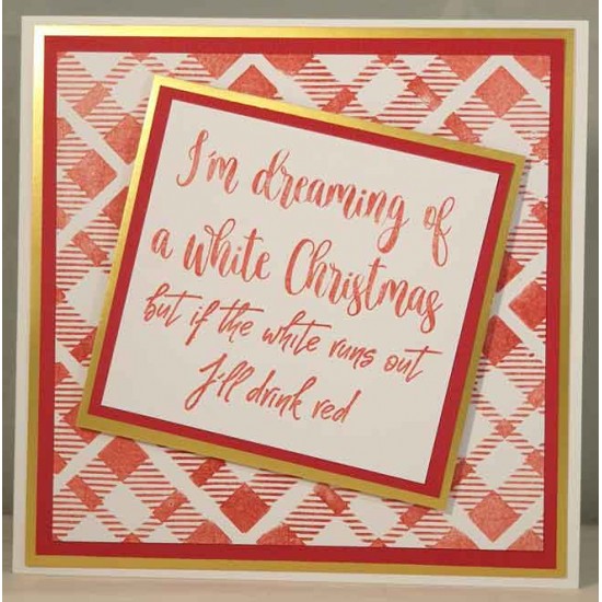 White Christmas Rubber Stamp