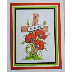 Poppy Memory Cling mounted Rubber Stamp