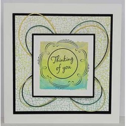 Porcelain Background cling mounted rubber stamp