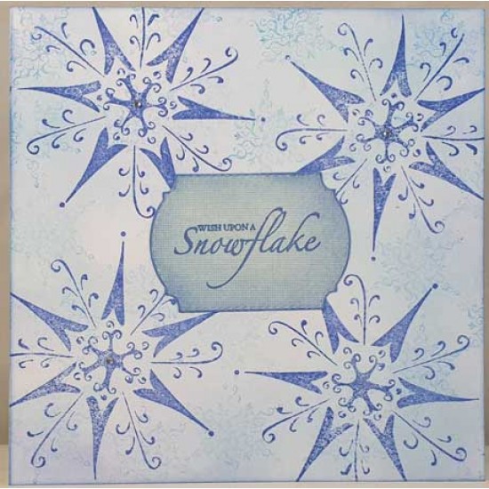 Alpine Snowflake Set of 3 Cling Rubber Stamps