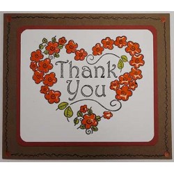 Thank you Heart Rubber Stamp