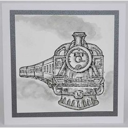 Train Cling Rubber Stamp