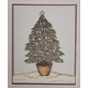 Christmas Tree in Pot Cling Rubber Stamp