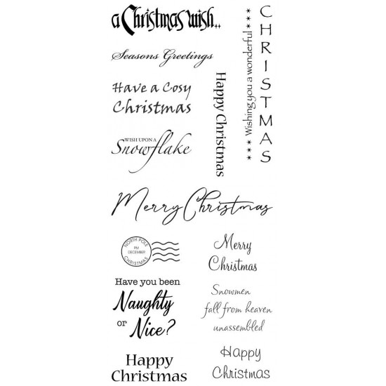 Christmas Sentiments Clear Stamp Set