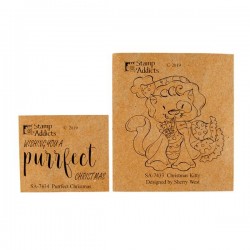Christmas Kitty and Purrfect Cling Rubber Stamps