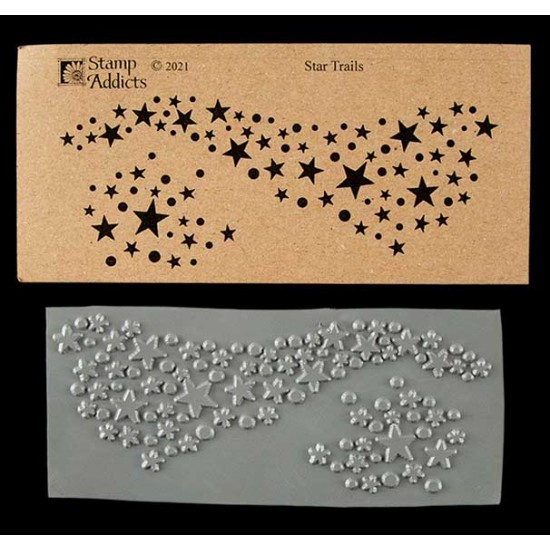 Star Trail set of 2 Cling Rubber Stamp
