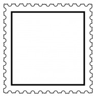 Square Postage Frame Cling Rubber Stamp