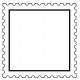 Square Postage Frame Cling Rubber Stamp