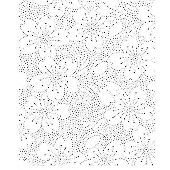 Flower Dots Cling Rubber Stamp