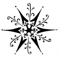 Alpine Snowflake Small by JudiKins Cling Rubber Stamp