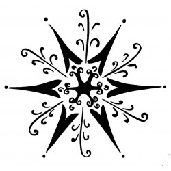 Alpine Snowflake Large by JudiKins Cling Rubber Stamp