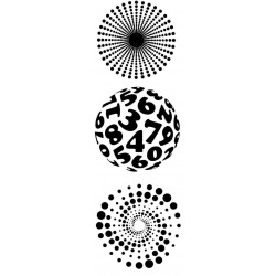 Round Illusions by JudiKins Cling Rubber Stamp Set