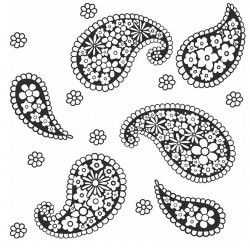 Floral Paisley Cling Rubber Stamp
