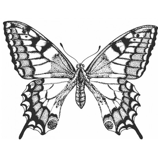 Old World Swallowtail Butterfly Cling Rubber Stamp