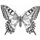 Old World Swallowtail Butterfly Cling Rubber Stamp
