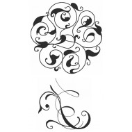 Arabesque Flourishes Cling Rubber Stamp