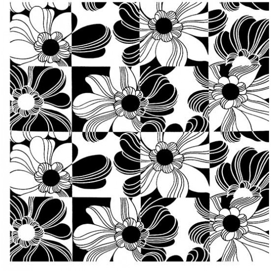 Poppy Mosaic Cling Rubber Stamp