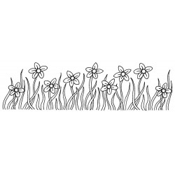 Meadow Flowers Cling Rubber Stamp by JudiKins