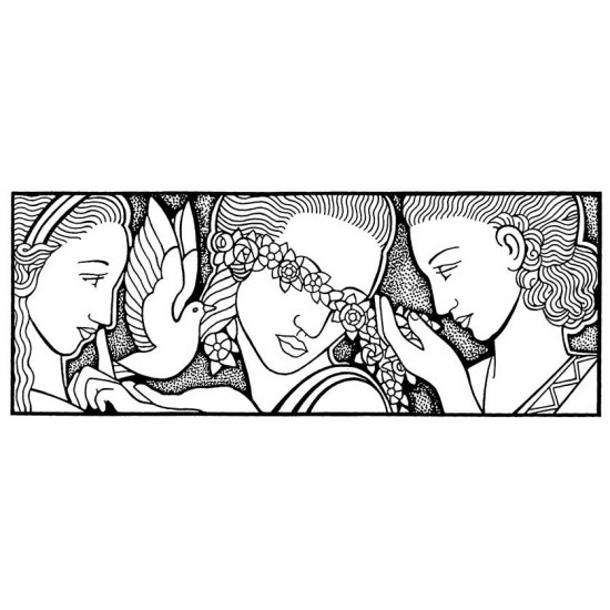 3 Sisters Cling Rubber Stamp