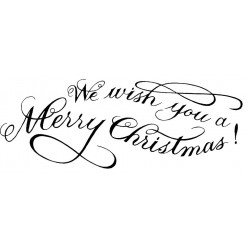 We wish you a Merry Christmas Cling Rubber Stamp