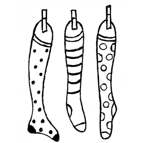 Stockings Cling Rubber Stamp